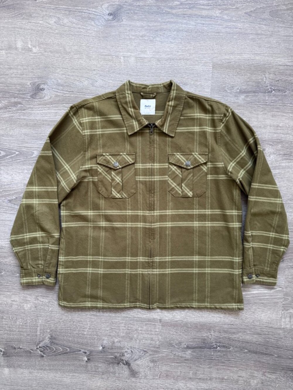 Katin USA Full Zip Up Shirt Jacket | 100% Cotton Flannel | Extra Large